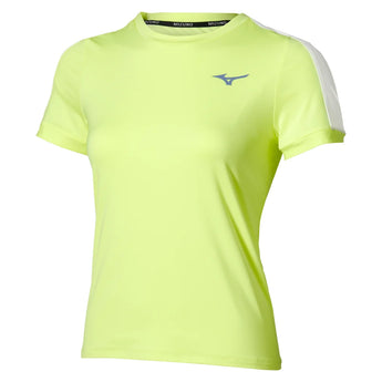 Women's Core Short Sleeve Tee Lime Pulp, Mizuno, Lime Pulp, Tennis Express, 650046-4H4HF26-LIME-PULP-1