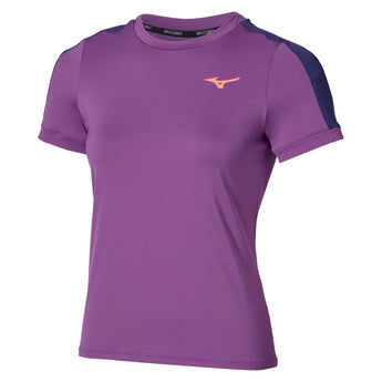 Women's Core Short Sleeve Tee Dahlia, Mizuno, Dahlia, Tennis Express, 650046-6L6LF26-DAHLIA-1