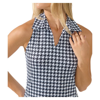 Women's Fairplay Tennis Dress Houndstooth Black, Bobbe, Tennis Express, 704-136BF26-2