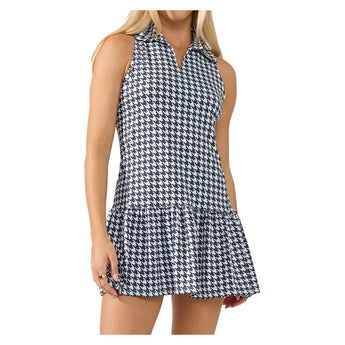 Women's Fairplay Tennis Dress Houndstooth Black, Bobbe, Houndstooth Black, Tennis Express, 704-136BF26-HOUNDSTOOTH-BLACK-1