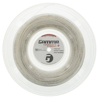 Synthetic Gut with Wearguard 16G Tennis String Reel-Strings-Gamma-84021-WHITE-L-Tennis Express