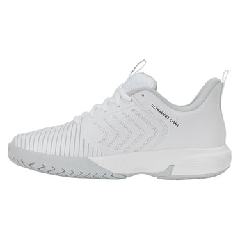 Juniors Ultrashot Light Tennis Shoes White and Glacier Gray,Footwear,K-Swiss,,,Tennis Express,84896-115-original2