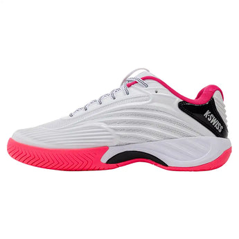 Women's Hypercourt Express 3 Tennis Shoes White and Shocking Pink,Footwear,K-Swiss,,,Tennis Express,94603-103-2