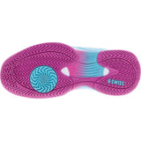 Women's Hypercourt Express 3 Tennis Shoes Neon Pink and Neon Blue, K-Swiss, Tennis Express, 94603-672F26-4