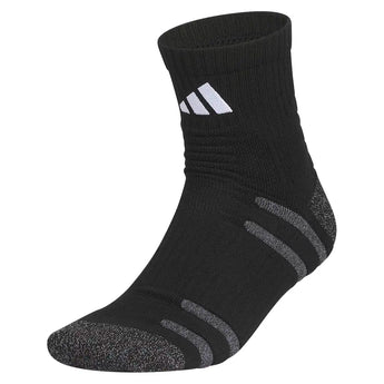Men's 6 Star Team 3 Quarter Crew Socks Black and White,Socks,Adidas,Black/White,M,Tennis Express,A51628661