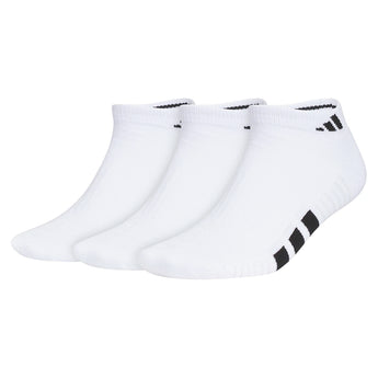 Men's Cushioned 4.0 Low Cut Socks 3 Pack White and Black,Socks,Adidas,White/Black,L,Tennis Express,A5163009
