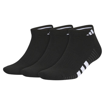 Men's Cushioned 4.0 Low Cut Socks 3 Pack Black and White,Socks,Adidas,Black/White,L,Tennis Express,A5163010