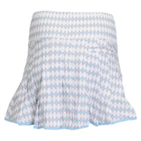 Women's Alicia 16 Inch Tennis Skort Geo Diamond and White Trim, Bubble, Tennis Express, ALI-26-GEODIAF26-3