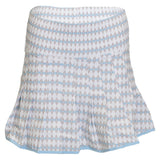 Women's Alicia 16 Inch Tennis Skort Geo Diamond and White Trim, Bubble, Geo Diamond/White, Tennis Express, ALI-26-GEODIAF26-GEO-DIAMOND-WHITE-2