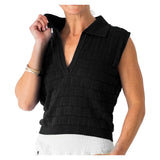 Women's Anna Sleeveless Tennis Sweater Vest Black, Bubble, Black, Tennis Express, ANN-BLKH26-BLACK-1