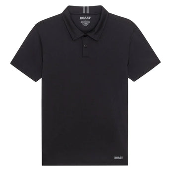 Men's Tournament Raglan Tennis Polo, Boast, Black/Asphalt, Tennis Express, BM5PO11-F26-BLACK-ASPHALT-1