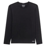 Men's Long Sleeve Tournament Tennis Crew, Boast, Black/Asphalt, Tennis Express, BM5TP30-F26-BLACK-ASPHALT-1