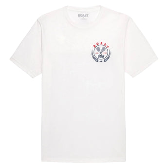 Men's USA Crest Tennis Tee White,Apparel,Boast,White,S,Tennis Express,BM6TP158-100F26