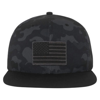Men's BXV USA Flag Camo Tonal Tennis Hat,Apparel,Boast,Black Camo,One Size,Tennis Express,BVM13ACC2-F26-Black