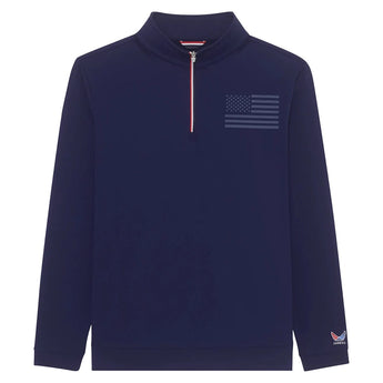 Men's BXV 1-4 Zip Tennis Pullover,Apparel,Boast,Medieval Blue,S,Tennis Express,BVM13ZP4-F26-Nvy