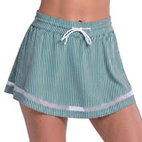 Women's High Waist Seersucker Tennis Skort Team Green, Lucky In Love, Team Green, Tennis Express, CB822-300F26-TEAM-GREEN-1