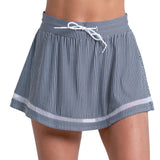 Women's High Waist Seersucker Tennis Skort Midnight,Apparel,Lucky In Love,Midnight,XS,Tennis Express,CB822-401F26_1