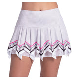 Women's Right On Point 13 Inch Tennis Skort White, Lucky In Love, White, Tennis Express, CB837-13H110-WHITE-1