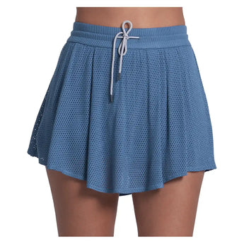 Women's High Waist Lucky Break 13.5 Inch Tennis Skort,Apparel,Lucky In Love,445 Steel Blue,XS,Tennis Express,CB839-F26-445-3