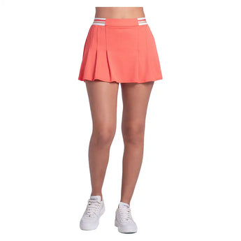 Women's Heritage Stripe 13 Inch Pleat Skort Flame,Apparel,Lucky In Love,,,Tennis Express,CB860-82G807-5