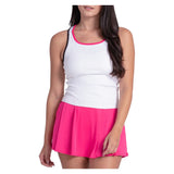Women's Straight To It 13 Inch Tennis Skort Shocking Pink, Lucky In Love, Tennis Express, CB861-15H645-3