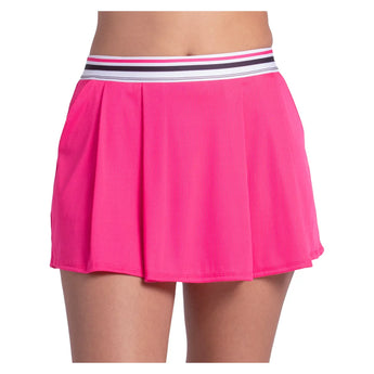 Women's Straight To It 13 Inch Tennis Skort Shocking Pink, Lucky In Love, Shocking Pink, Tennis Express, CB861-15H645-SHOCKING-PINK-1