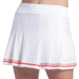 Women's Legacy Lines 14 Inch Pleat Skort White,Apparel,Lucky In Love,White,XS,Tennis Express,CB862-84G110-3