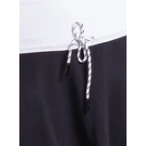 Women's Hip Tie Lace 13 Inch Tennis Skort Black and White, Lucky In Love, Tennis Express, CB865-121-5