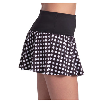 Women's Spot On Flounce 13 Inch Tennis Skort Black, Lucky In Love, Tennis Express, CB877-07H001-2
