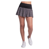 Women's Spot On Flounce 13 Inch Tennis Skort Black, Lucky In Love, Tennis Express, CB877-07H001-3