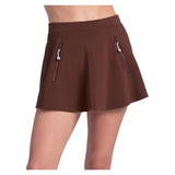 Women's Lucky Pure Luxe Tennis Skort, Lucky In Love, 250 Dark Chocolate, Tennis Express, CB882-H26-250-DARK-CHOCOLATE-1