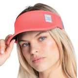 Women's Lucky Logo Stretch Visor,Apparel,Lucky In Love,807 Flame,One Size,Tennis Express,CH011-F26-807-1