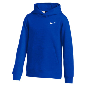Boys' Club Pullover Training Hoodie, Nike, 493 Tm Royal/White, Tennis Express, CJ1773-H26-493-TM-ROYAL-WHITE-1