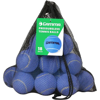 Pressureless Tennis Balls 18pk-Balls-Gamma-CPLTB-18PK-Blue-Tennis Express