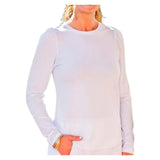 Women's Crew Long Sleeve Tennis Top, Bubble, Tennis Express, CREW-NF7-B-5