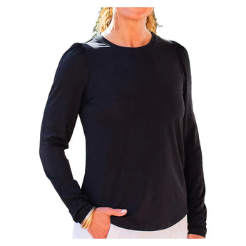 Women's Crew Long Sleeve Tennis Top, Bubble, Tennis Express, CREW-NF7-B-6