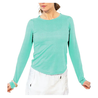 Women's Crew Long Sleeve Tennis Top Mint-Apparel-Bubble-, [current_file_name-Tennis Express