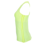 Women's V-Neck Tennis Tank with Bra in Lemon Frost-Apparel-Lucky In Love-CT60-718F21-2-Tennis Express