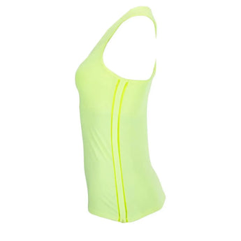Women's V-Neck Tennis Tank with Bra in Lemon Frost-Apparel-Lucky In Love-CT60-718F21-2-Tennis Express