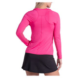 Women's Breeze Long Sleeve Tennis Top Shocking Pink, Lucky In Love, Tennis Express, CT908-645-4