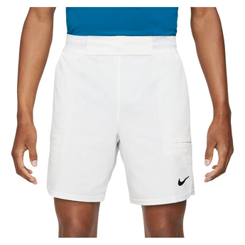 Men's Court Dri-FIT Advantage 7 Inch Tennis Shorts,Apparel,Nike,2XL,100_WHITE/BK,Tennis Express,CV5046-BO-100-3