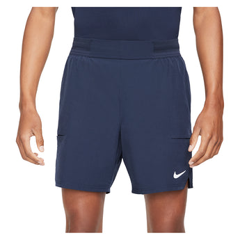 Men's Court Dri-FIT Advantage 7 Inch Tennis Shorts,Apparel,Nike,L,451_OBSIDIAN/WT,Tennis Express,CV5046-BO-451-3