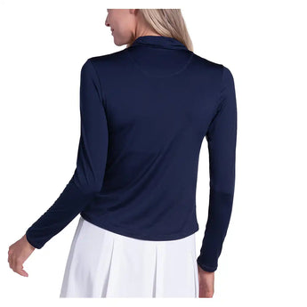Women's Free Play Zip Long Sleeve Tennis Top Midnight,Apparel,Lucky In Love,,,Tennis Express,CX034-401-4