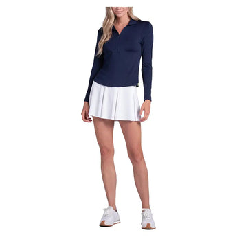 Women's Free Play Zip Long Sleeve Tennis Top Midnight,Apparel,Lucky In Love,,,Tennis Express,CX034-401-5