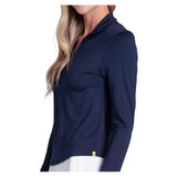 Women's Free Play Zip Long Sleeve Tennis Top Midnight,Apparel,Lucky In Love,,,Tennis Express,CX034-401-6
