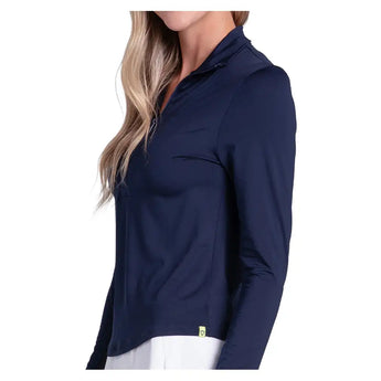 Women's Free Play Zip Long Sleeve Tennis Top Midnight,Apparel,Lucky In Love,,,Tennis Express,CX034-401-6