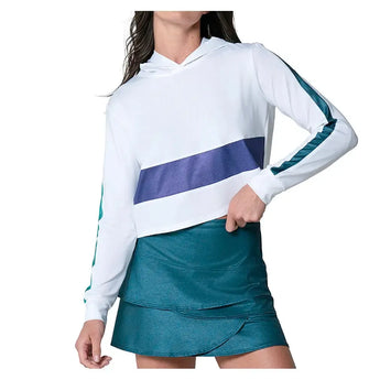 Women's All That Shimmers Tennis Hoodie White-Apparel-Lucky In Love-CX100-87D11-Tennis Express