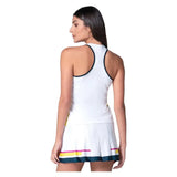 Women's Love Bound Tennis Tank with Bra White-Apparel-Lucky In Love-CX130-65D110-3-Tennis Express