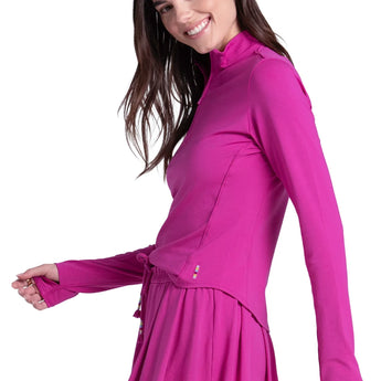 Women's Pima Heritage 1/4 Zip Tennis Top,Apparel,Lucky In Love,,,Tennis Express,CX211-58H676-2