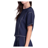Women's Lucky Pure Luxe Short Sleeve Tennis Top, Lucky In Love, Tennis Express, CX217-H26-4